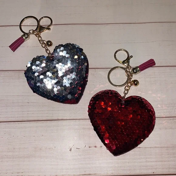 Sequin Heart purse charms - Picture 2 of 2